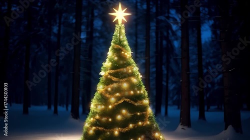 christmas tree in the night