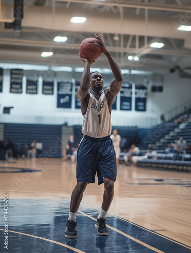 Basketball player running