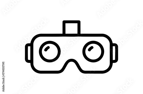 Virtual Reality Headset Displaying Immersive Gaming Experience Icon