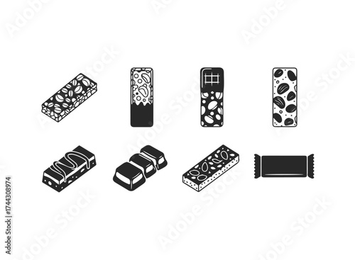 Assorted chocolate bars and candy