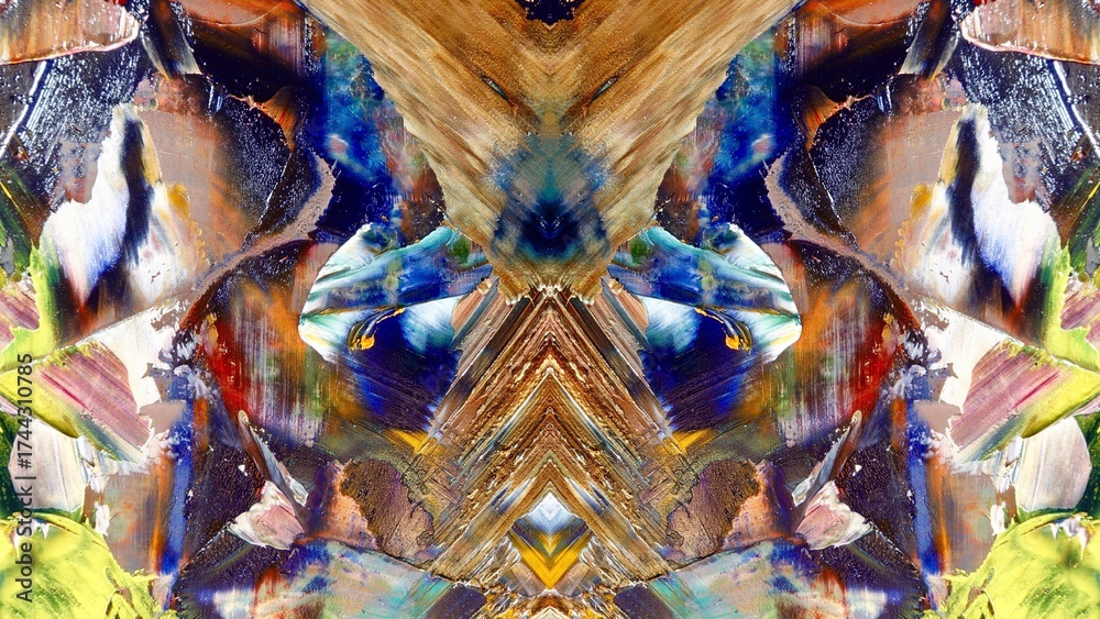 Fototapeta premium Abstract art background . Hand painting artwork on canvas .