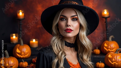 halloween gir on halloween background, halloween scenery, scary halloween