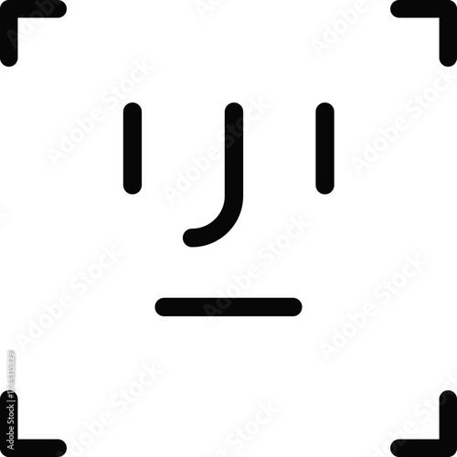 Neutral face detection icon