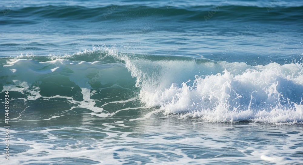 Naklejka premium Abstract Calming Ocean Wave Nature Background