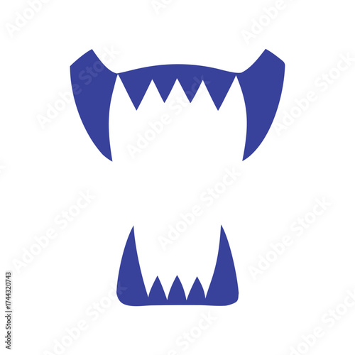 lions teeth vector art