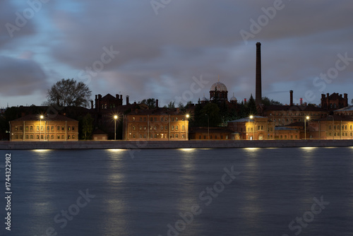 Tablou pe pânză Night view of the old defunct Kresty prison St. Petersburg