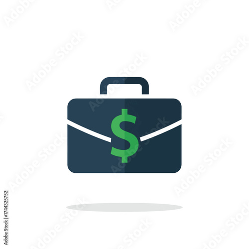 money bag icon on white background