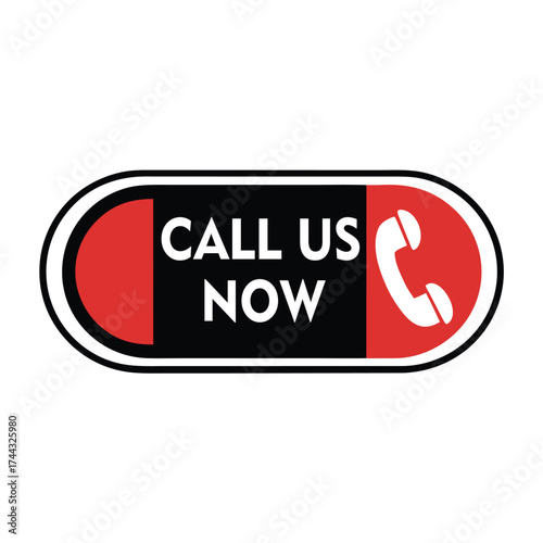 Call us now button isolated on white background contact us today and let us help you with your needs we are available 247 to answer your questions