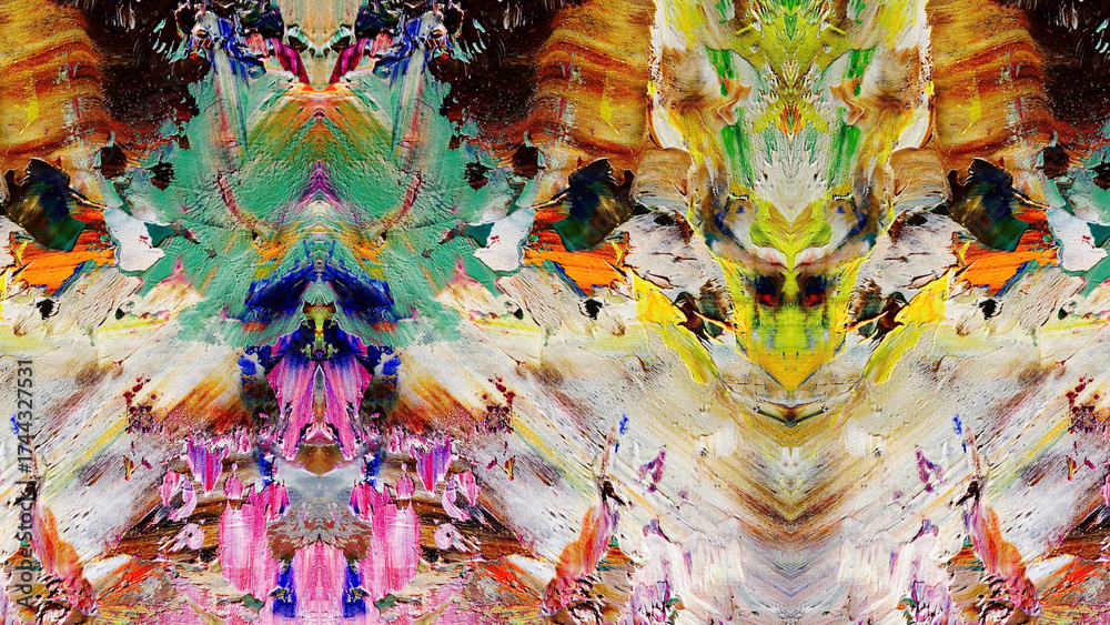 Fototapeta premium Abstract art background . Hand painting artwork on canvas .