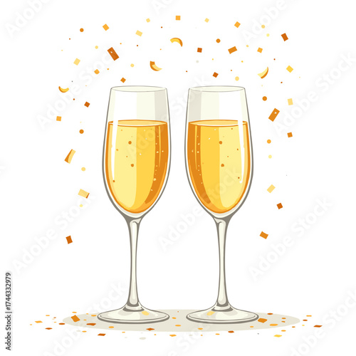 two glasses of champagne