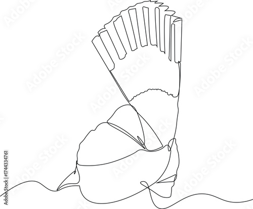 Minimalist line art illustrations of turban with Elegant design, headwear, headdress 