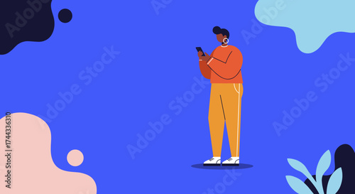 Modern person engaging with smartphone illustrating digital connection and mobile technology