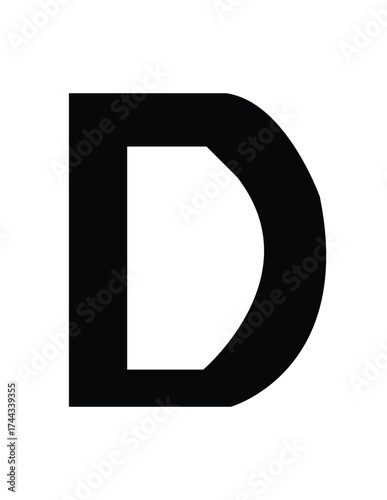 Bilde på lerret font letter d white and black