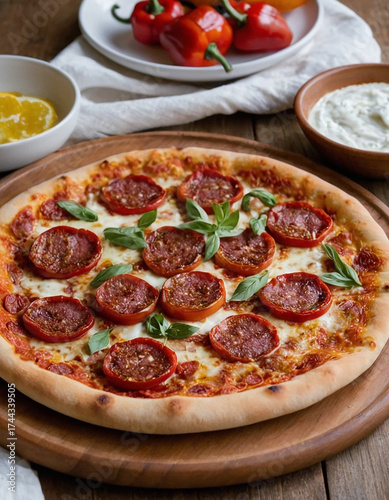 A spicy Diavola pizza