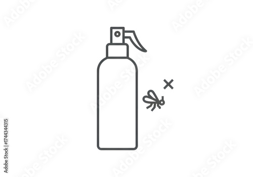  Minimal icon of a bug repellent spray — no background, no shadow PNG