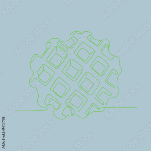 Close-up of a modern, abstract geometric sculpture with intricate interconnected square patterns on a soft pastel