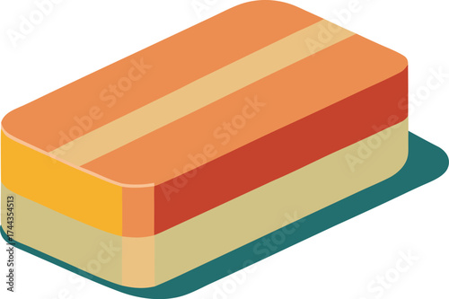 vector illustration of a bar of soap on transparent background