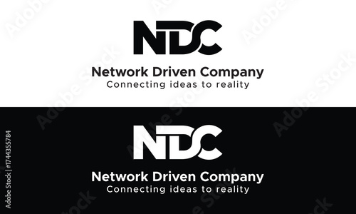 Modern network driven company logo design template with connecting ideas concept for professional brand identity