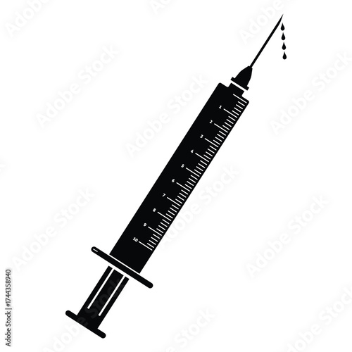 medicine medical line icon syringe