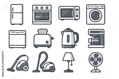 Home appliances collection: kitchen and laundry essentials