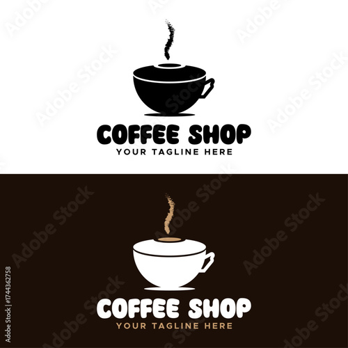coffee shop logo, coffee logo, cafe logo, coffee cup icon, cafe branding, coffee emblem, coffee vector, cafe design, restaurant logo, coffee symbol, barista logo, hot coffee, minimal coffee logo, mode