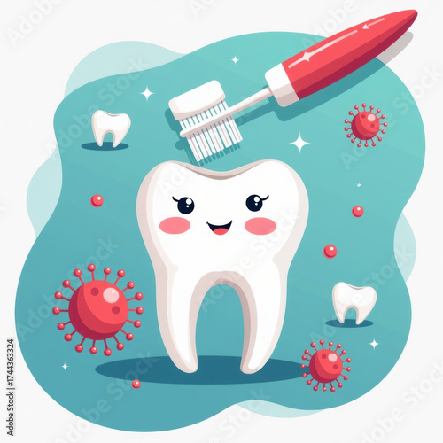 Protection of teeth, treatment against viruses and caries.