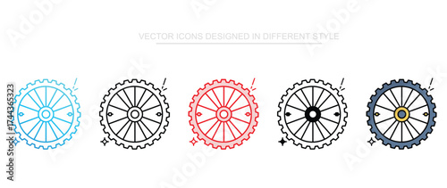 Bicycle Tire icon design with white background stock illustration