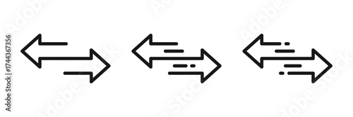 Two side arrow icon. Left and right arrow icon. Double arrow icon. Two side symbol