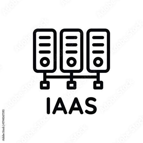 Infrastructure as a Service IAAS with Server Rack Icon representing cloud computing