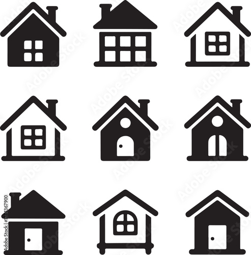 Collection of Black House Icons