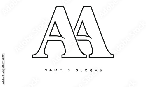 AA Abstract Letters Logo Monogram