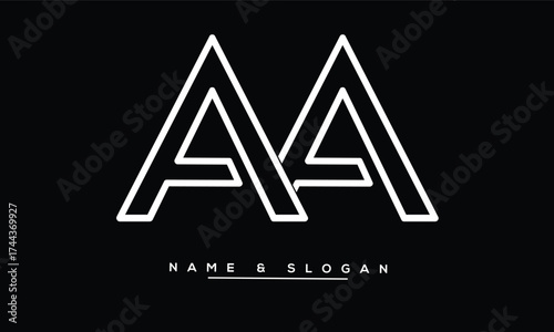 AA Abstract Letters Logo Monogram