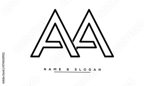AA Abstract Letters Logo Monogram