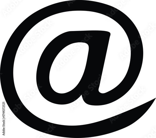 Iconic @ symbol the at sign represents email addresses and online communication clearly
