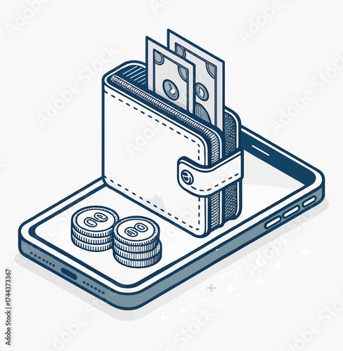 Digital Wallet and Mobile Payment Concept