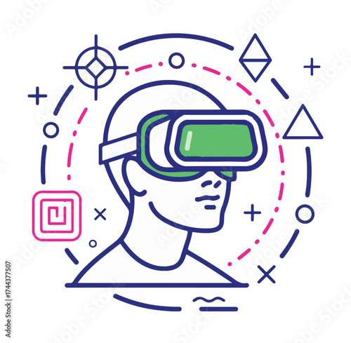 Virtual Reality Headset Illustration