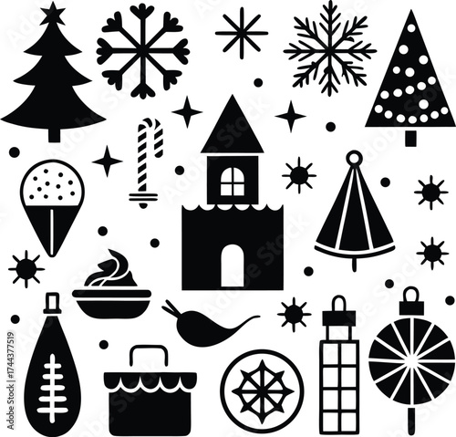 Elegant narcissus flower silhouette isolated artistic design isolated on transparent background