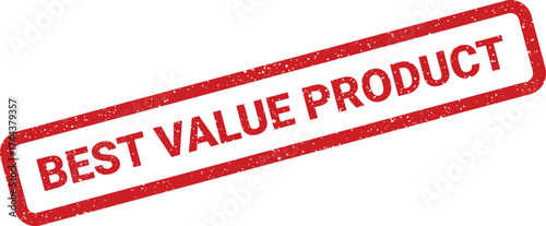 A textured red rubber stamp highlighting a top quality merchandise item for consumer purchase