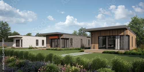 Modern Prefabricated Homes with Natural Wood Accents