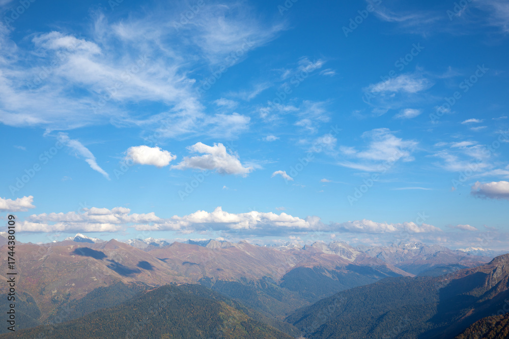 Fototapeta premium Rosa Peak, Sochi, Krasnaya Polyana, mountain landscape