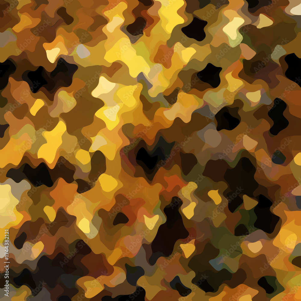 Naklejka premium Colorful patched abstract background. Stain effect and camouflage. Spotted backdrop.