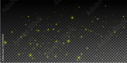 Sparkling gold glitter texture with bokeh and festive light particles