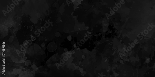 Abstract black concrete wall Old grunge black color textures background.gray painted cement wall texture wallpaper.	