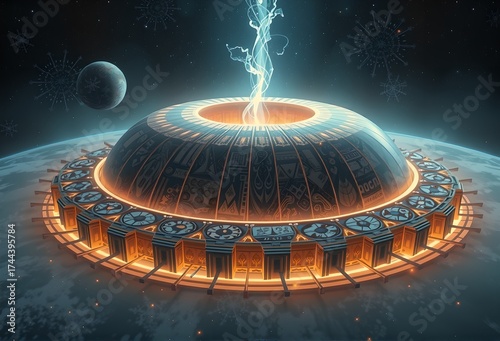Futuristic Orbital Space Structure