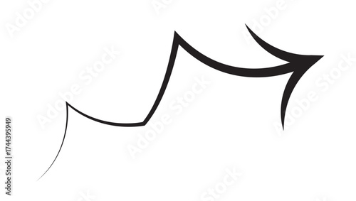 Abstract Zigzag Tribal Arrow Vector – Minimal Hand-Drawn Design