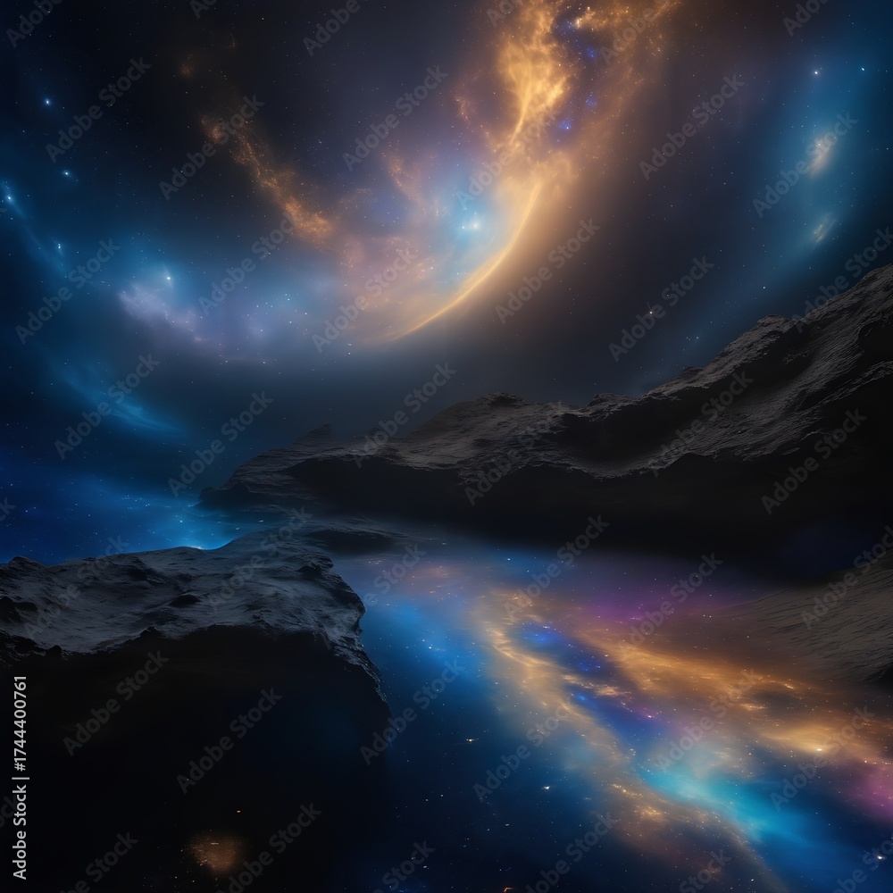 Fototapeta premium Stunning Celestial Landscape Art