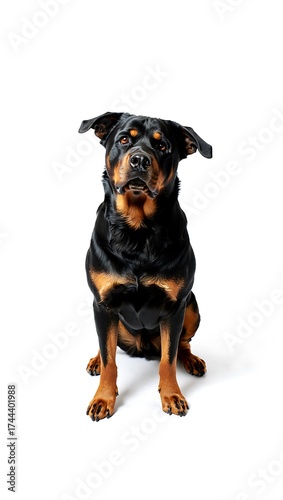 Wallpaper Mural Purebred Dog on White Background, 16:9 and 9:16 Format Torontodigital.ca