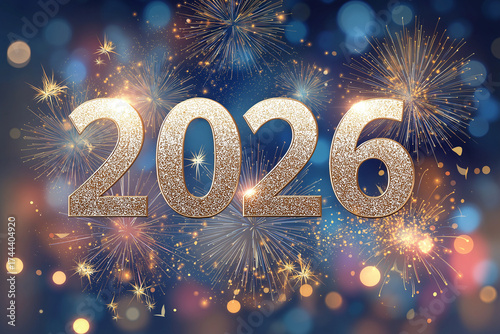 Shiny Gold Glitter Numbers 2026