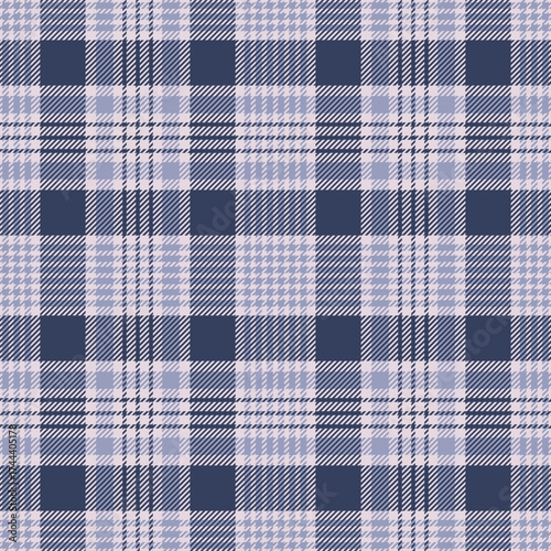 Design checkered  for prints.Seamless blue, gray check pattern. Repeating patern plaid.  Repeated tartan fabric. Vector scottish fabriс. Ekose texture. Madras flannel. Checker line. Stripe gingham

