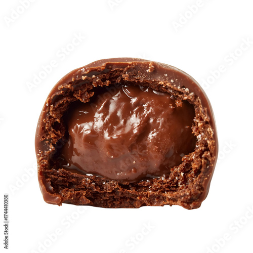 chocolate cake on white background